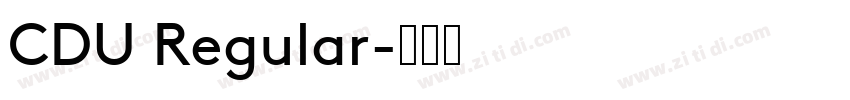 CDU Regular字体转换